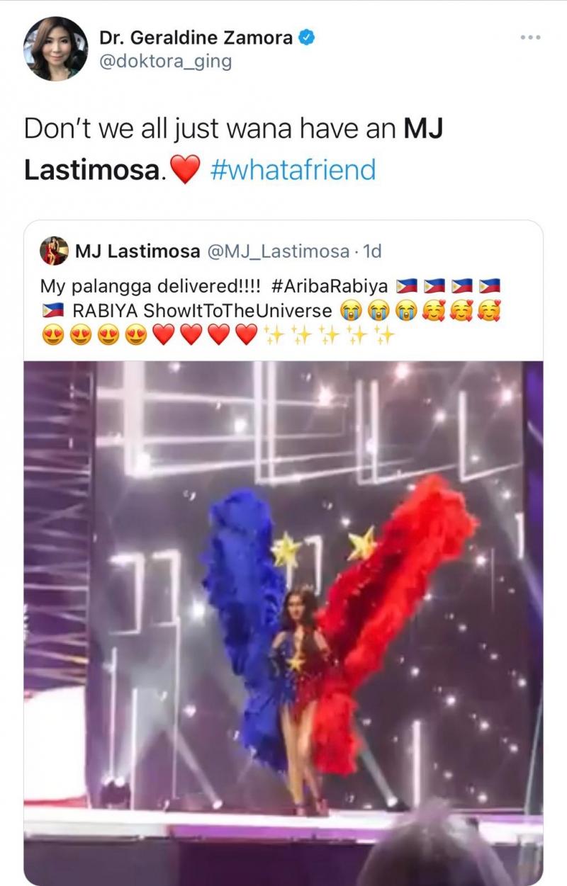 Netizens pinuri si MJ Lastimosa sa kanyang todong suporta kay Rabiya Mateo