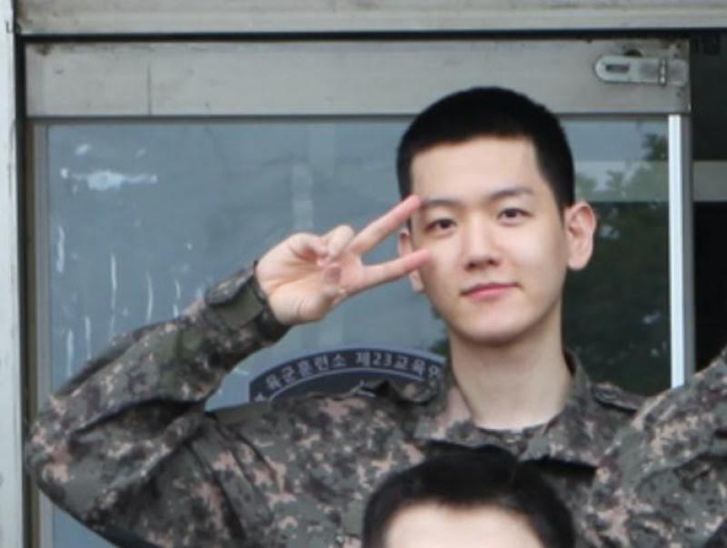 EXO Baekhyun in the military