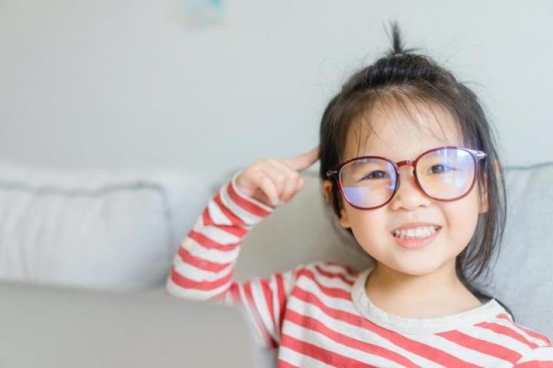 Baby girl with glasses