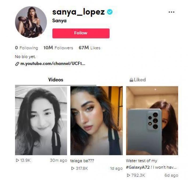 Sanya Tiktok account
