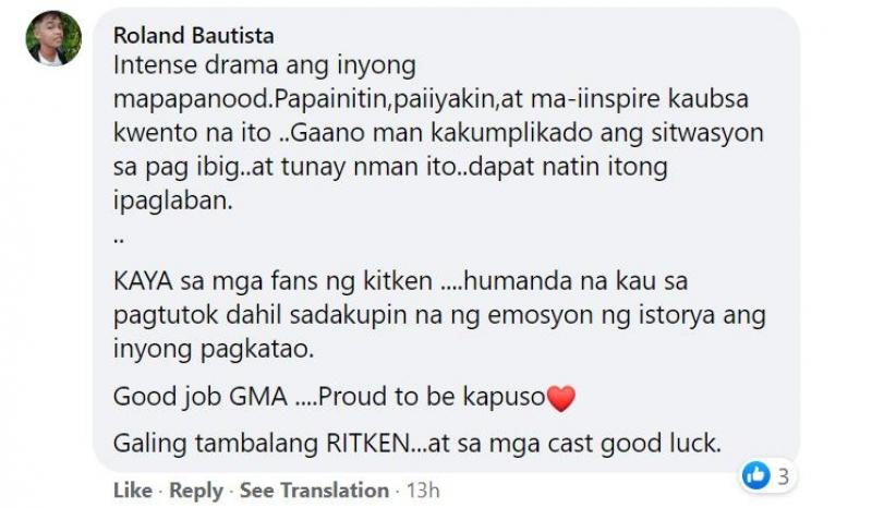Netizen comments on the roles of Ken Chan and Rita in Ang Dalawang Ikaw