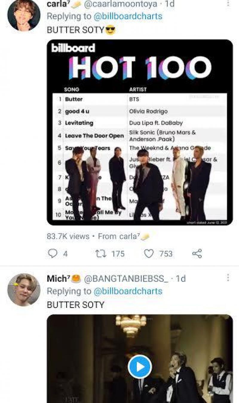 BTS' 'Butter' Lyrics – Billboard