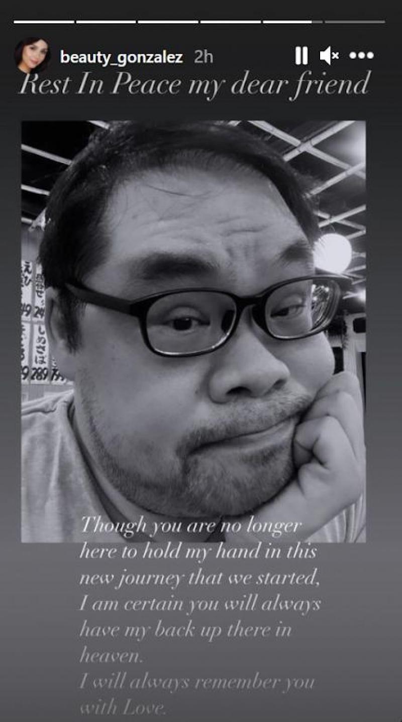 beauty gonzalez pens message for late handler and road manager benj gabitan