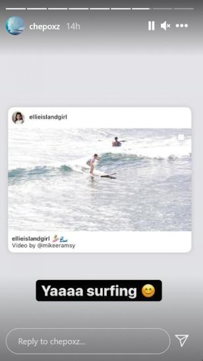 Philmar Alipayo comments on Ellie surfing