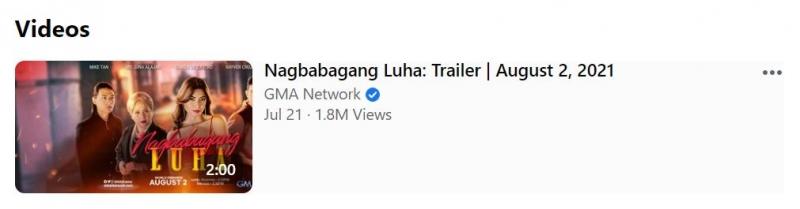 Nagbabagang Luha trailer earns 1M views