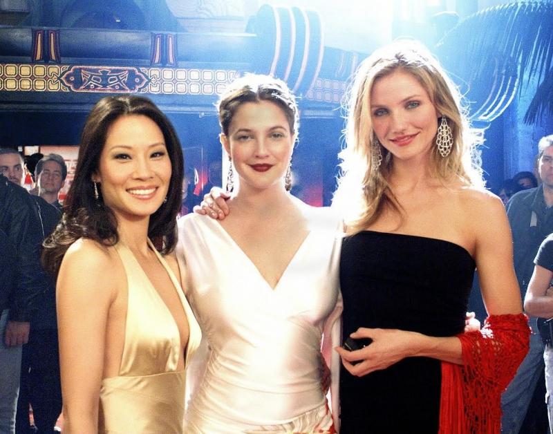 Lucy Liu Drew Barrymore and Cameron Diaz promoting Charlies Angels Full Throttle in 2003
