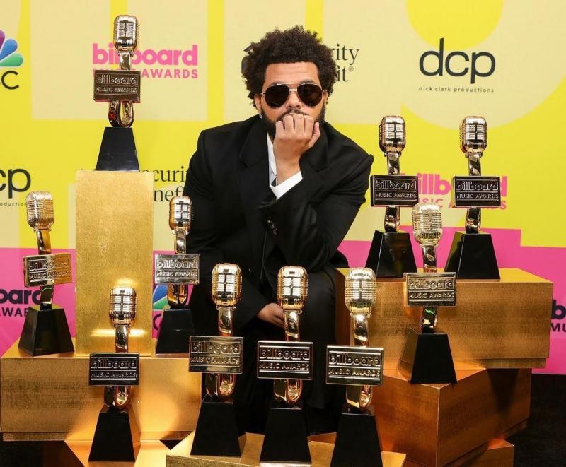 the weeknd with trophies