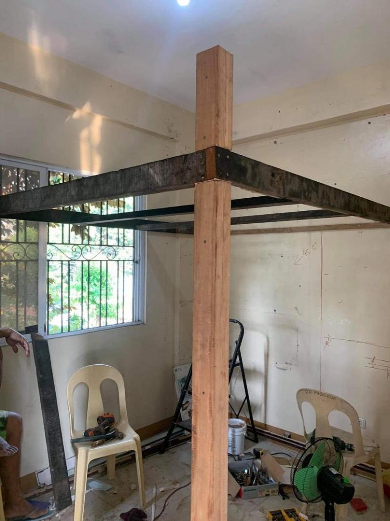 Storage room during renovation