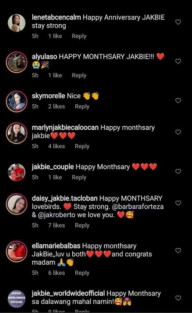 Fan comments for Jak Roberto and Barbie Forteza