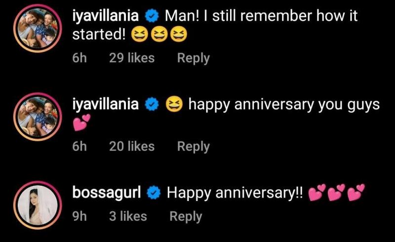 Iya Villania Arellano and Sitti Navarro comment on Nikki Gil post