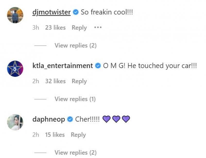 Comments on Cher Calvin Instagram account