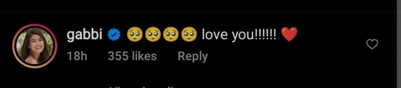 Gabbi Garcia s comment 