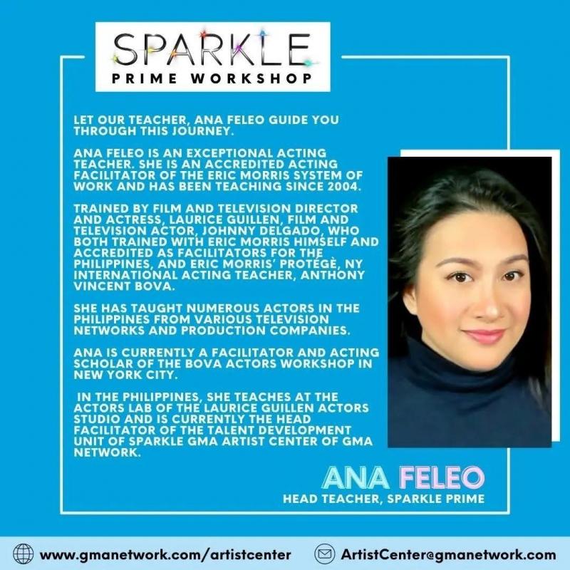 Ana Feleo for Sparkle Prime Workshop