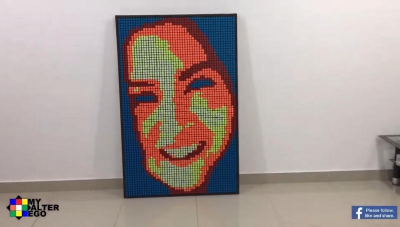 Rubik's cube mosaic artist makes portrait of Barbie Forteza | GMA ...