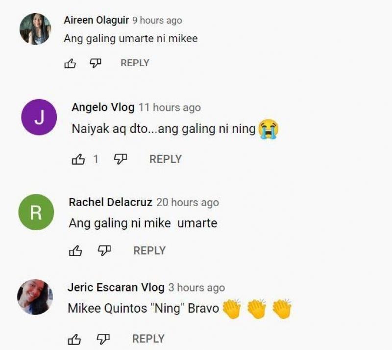 Netizens reaction to Mikee Quintos in Apoy sa Langit