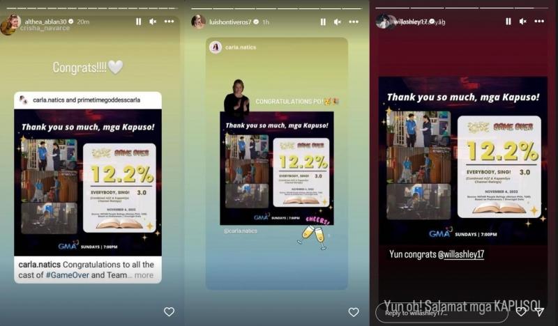Source Instagram accounts of Althea Ablan Luis Hontiveros and Will Ashley
