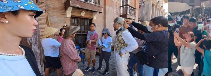 Maria Clara at Ibarra behind the scenes