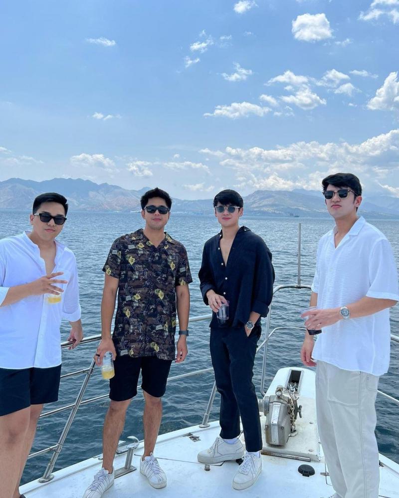 David Licauco on a yacht