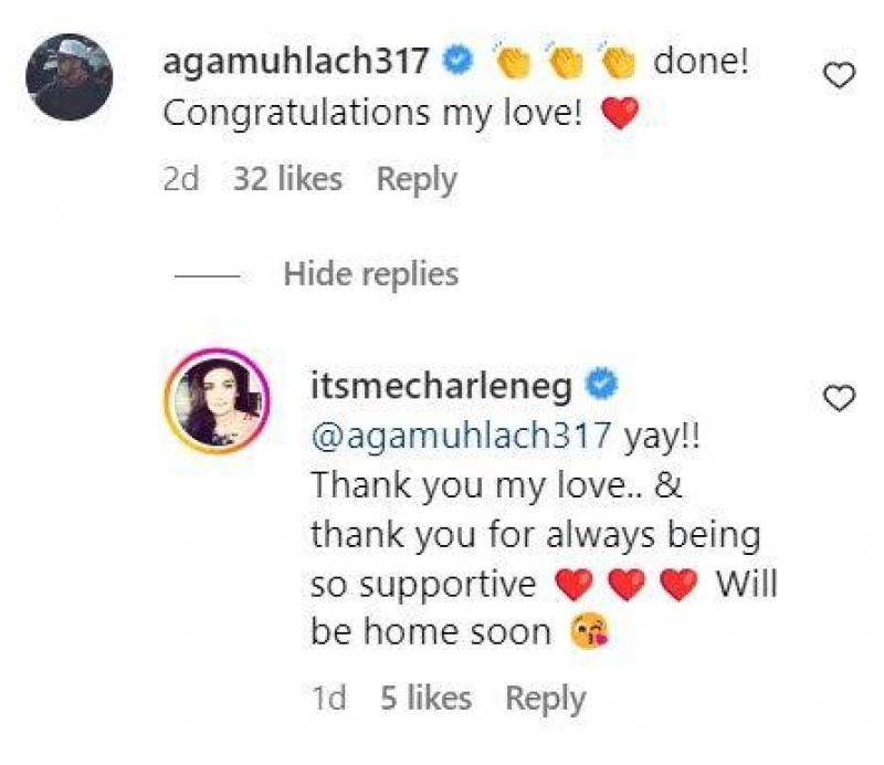 Aga Muhlach congratulates Charlene Gonzalez Muhlach