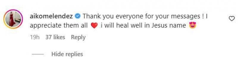 Aiko s health update