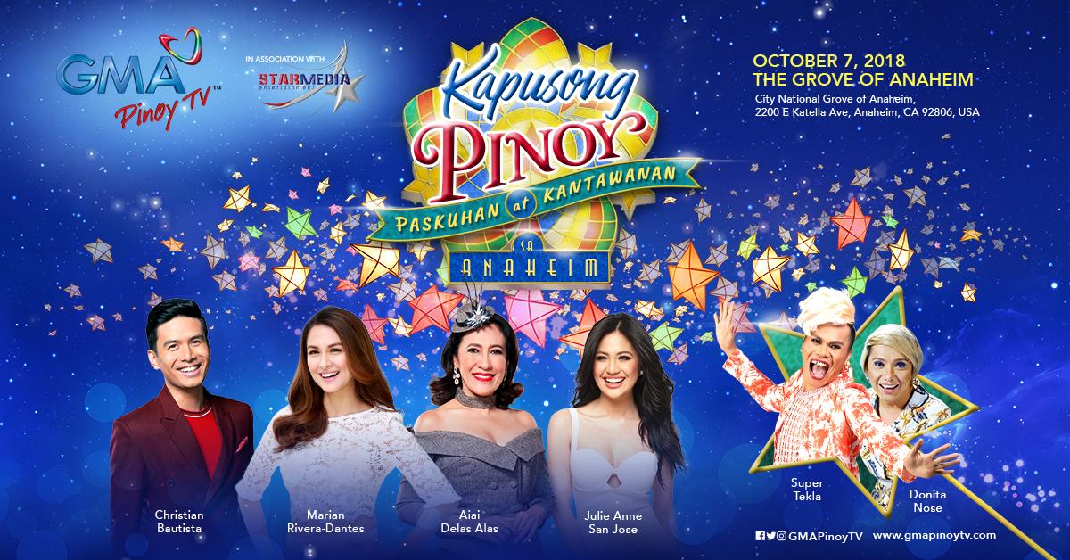 GMA Pinoy TV brings 6 Kapuso stars to Anaheim, California this October ...