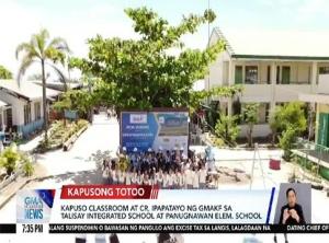 Ilang estudyante sa Cebu, sa walk-way at covered court nagka-klase dahil napinsala ng lindol ang classroom | 24 Oras