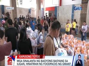 Mga sinalanta ng Bagyong Basyang sa Iligan, hinatiran ng foodpacks ng GMAKF | 24 Oras