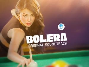 Bolera OST cover art; Kylie Padilla by the pool table ready to play pool
