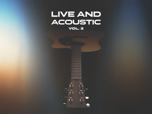 cover art of Live and Acoustic vol. 2; photo of an acoustic guitar