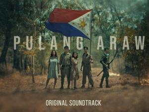 cover art of Pulang Araw OST; Pulang Araw T-card with Alden, Dennis, Sanya, Barbie and David